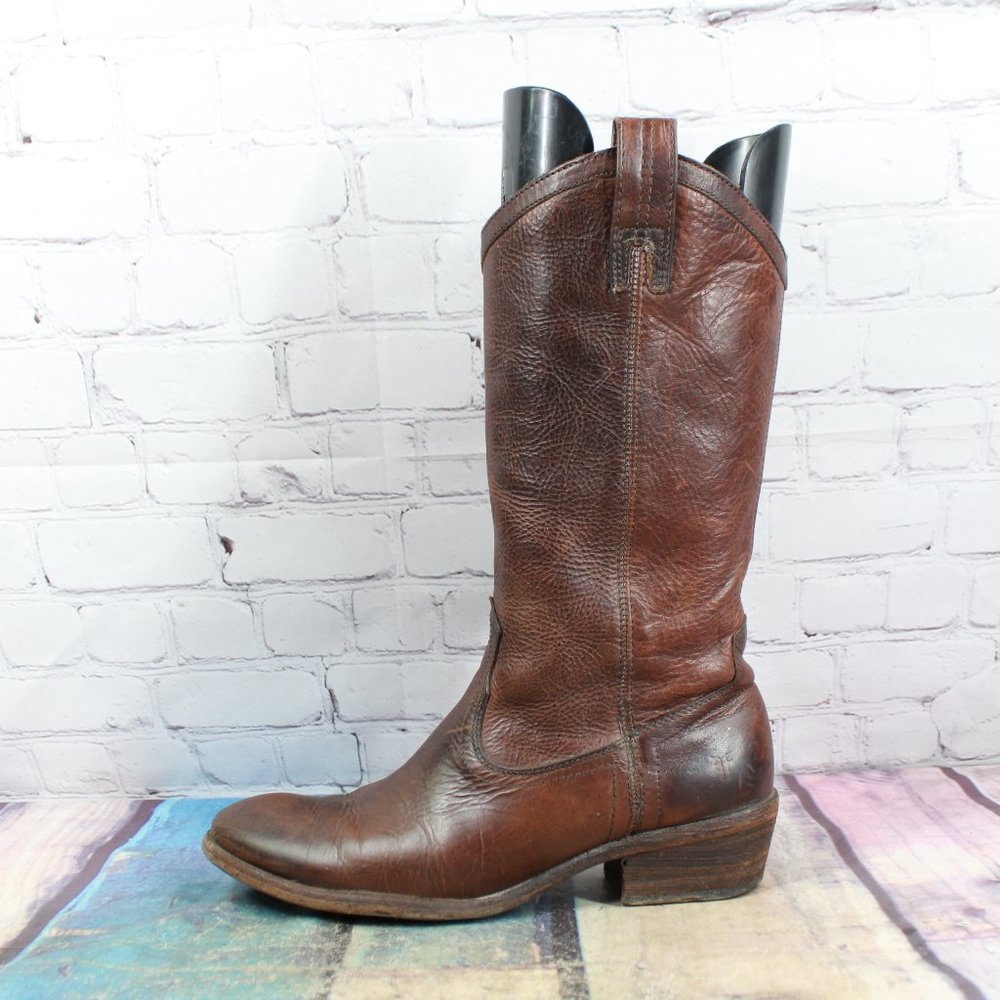 FRYE Carson Pull On Leather Riding Boots Size 9 B